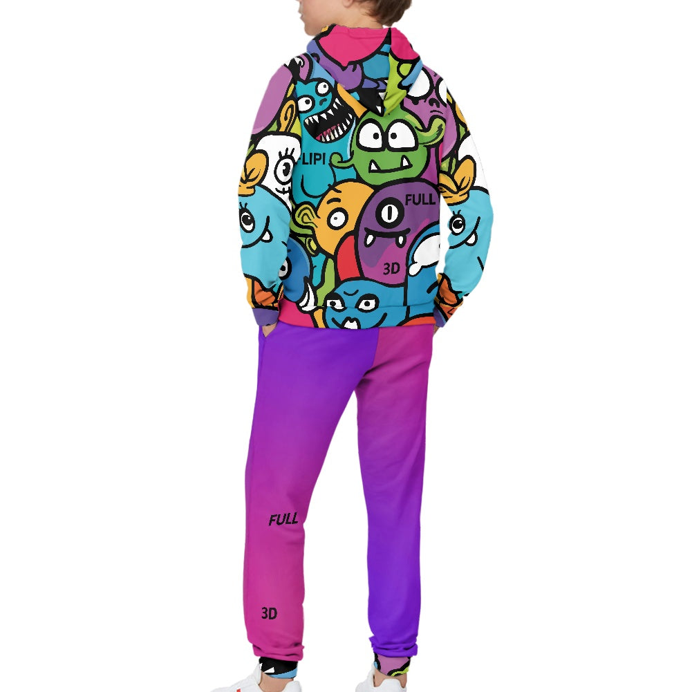 Conjunto de Chándal | Juvenil Unisex FLIPI FULL 3D Comodidad Irrefutable.