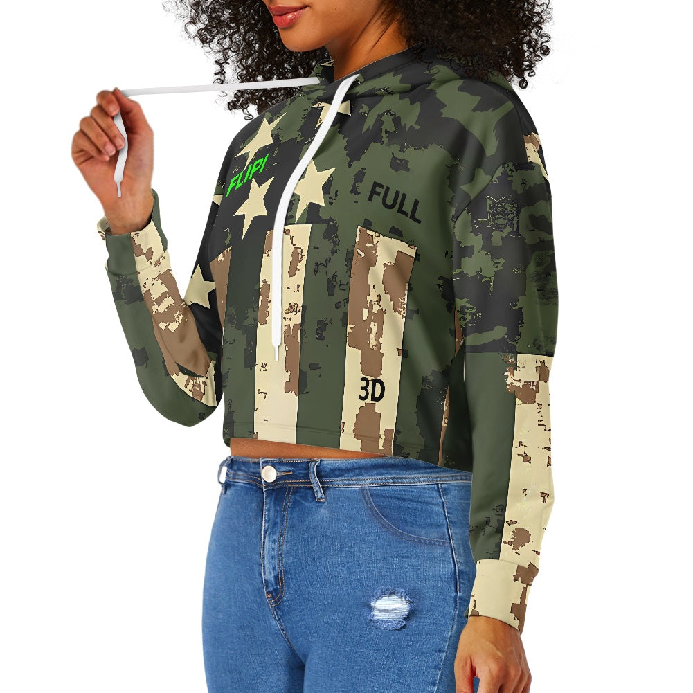Sudadera Corta con Capucha FLIPI FULL 3D | Moda Estadounidense.