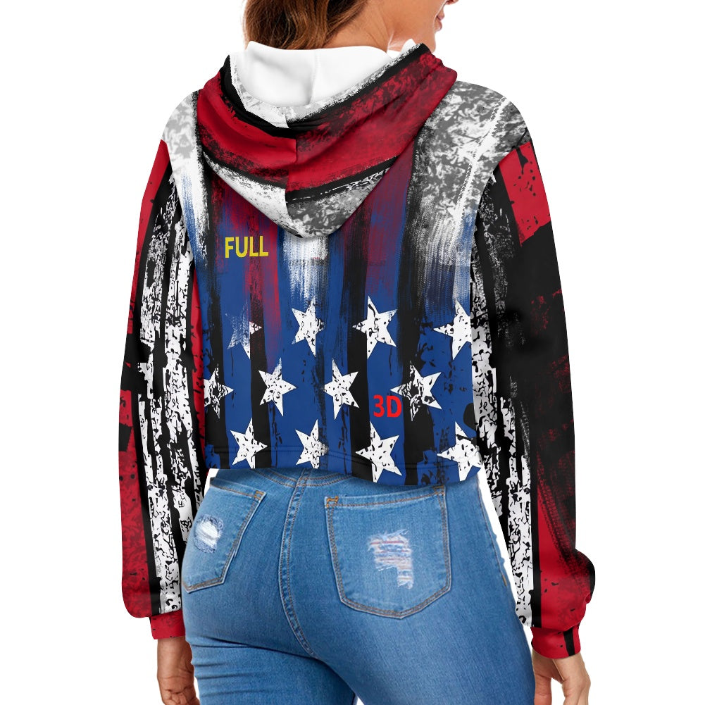 Sudadera Corta con Capucha FLIPI FULL 3D | Moda Estadounidense.