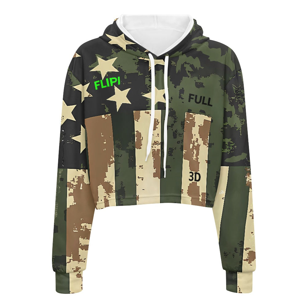 Sudadera Corta con Capucha FLIPI FULL 3D | Moda Estadounidense.