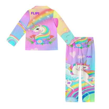 Conjunto de pijama | Manga Larga con Botones para Niños Unisex **FLIPI FULL 3D** | Comodidad Nocturna | Envíos Gratis **FLIPISHOP.COM**