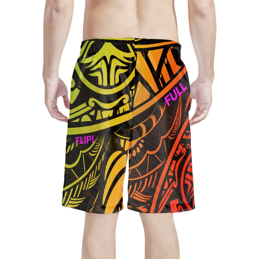 Pantalones cortos de playa para hombre con estampado integral 3D FLIPI, moda 2024 Versátil, Deportivo.Envío 0.00 $.