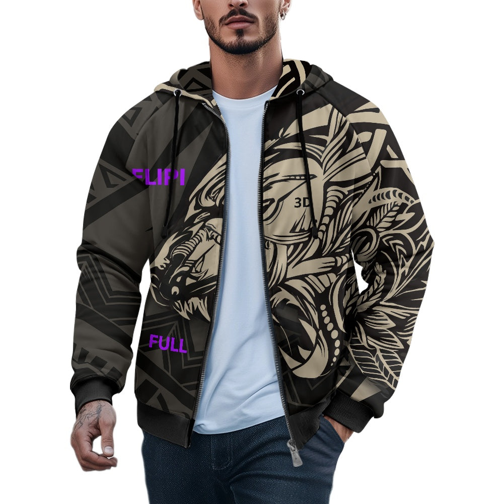 Sudadera Térmica | Capucha y Cremallera para Hombre | Moda **FLIPI FULL 3D** Disfruta - 2025 | Manga Larga, Alta Calidad | Envío Gratis en **FLIPISHOP.COM**