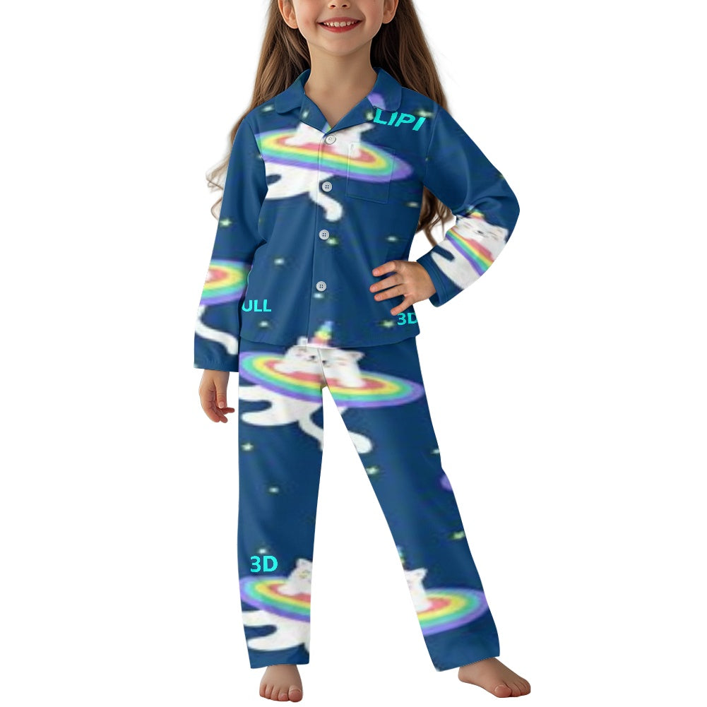 Conjunto de pijama | Manga Larga con Botones para Niños Unisex **FLIPI FULL 3D** | Comodidad Nocturna | Envíos Gratis **FLIPISHOP.COM**