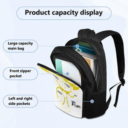 Mochila Escolar - Moda - 2025 **FLIPI FULL 3D** | Universitaria Duradera de Poliéster 600D | Ideal para Ocio y Deportes al Aire Libre | Envío Gratis en **FLIPISHOP.COM**