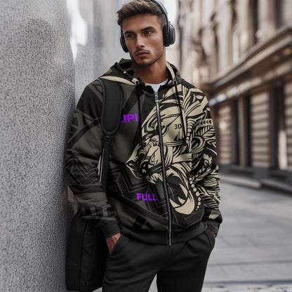 Sudadera Térmica | Capucha y Cremallera para Hombre | Moda **FLIPI FULL 3D** Disfruta - 2025 | Manga Larga, Alta Calidad | Envío Gratis en **FLIPISHOP.COM**