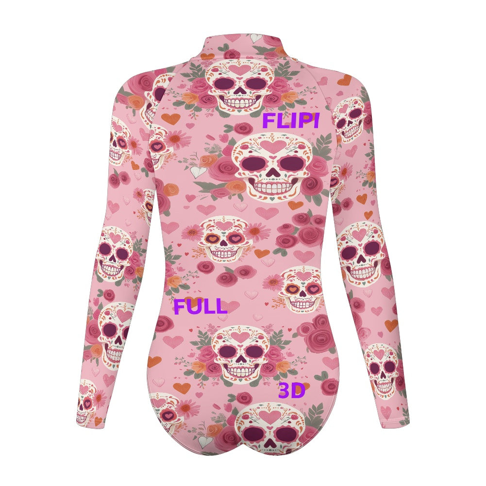 Body de Manga Larga con Cremallera Delantera **FLIPI FULL 3D** | Elegancia y Comodidad | Envío Gratis en **FLIPISHOP.COM**