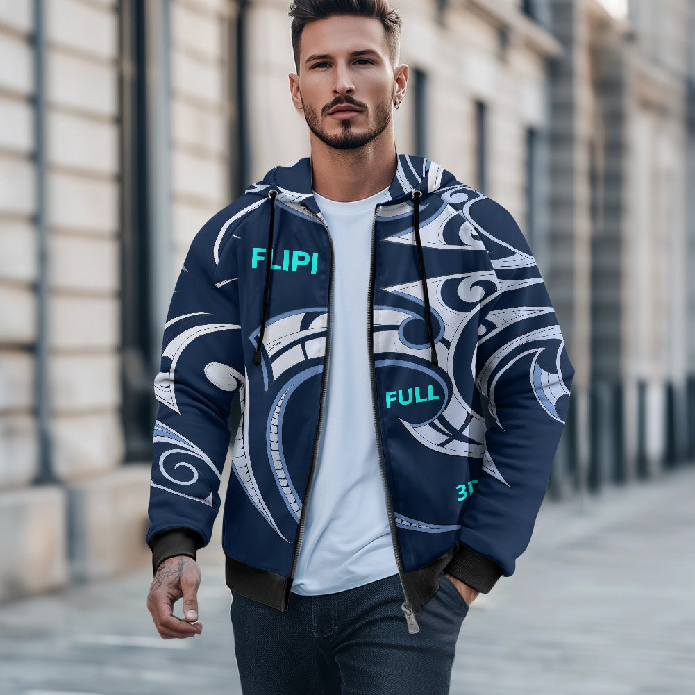 Sudadera Térmica | Capucha y Cremallera para Hombre | Moda **FLIPI FULL 3D** Disfruta - 2025 | Manga Larga, Alta Calidad | Envío Gratis en **FLIPISHOP.COM**