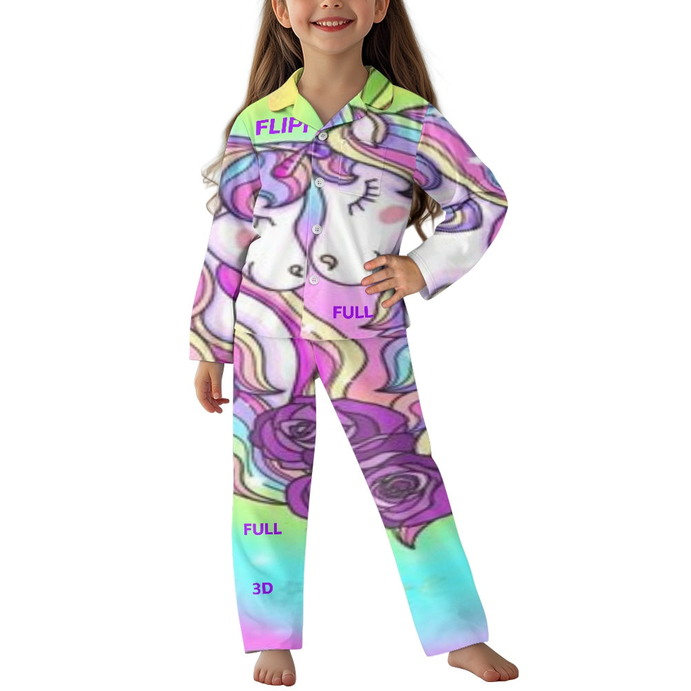 Conjunto de pijama | Manga Larga con Botones para Niños Unisex **FLIPI FULL 3D** | Comodidad Nocturna | Envíos Gratis **FLIPISHOP.COM**