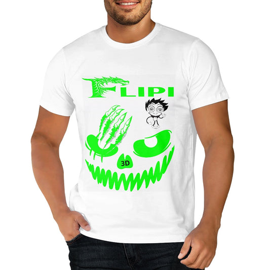 Camiseta Blanca Algodón Personalizadas **FLIPI FULL 3D** | Moda 2025 | Envío Gratis en **FLIPISHOP.COM**