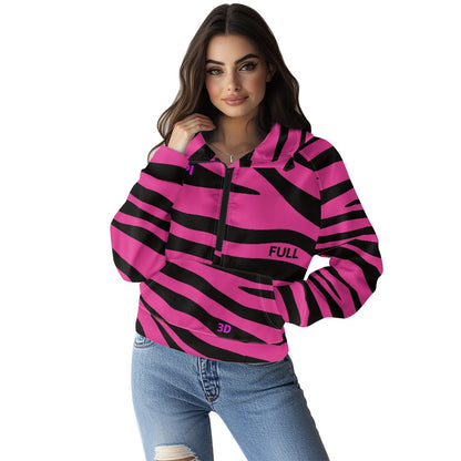 Sudadera Térmica con Capucha y Media Cremallera para Mujer | Estilo Moderno Moda -2025 | Marca **FLIPI FULL 3D** | Envíos Gratis en **FLIPISHOP.COM**