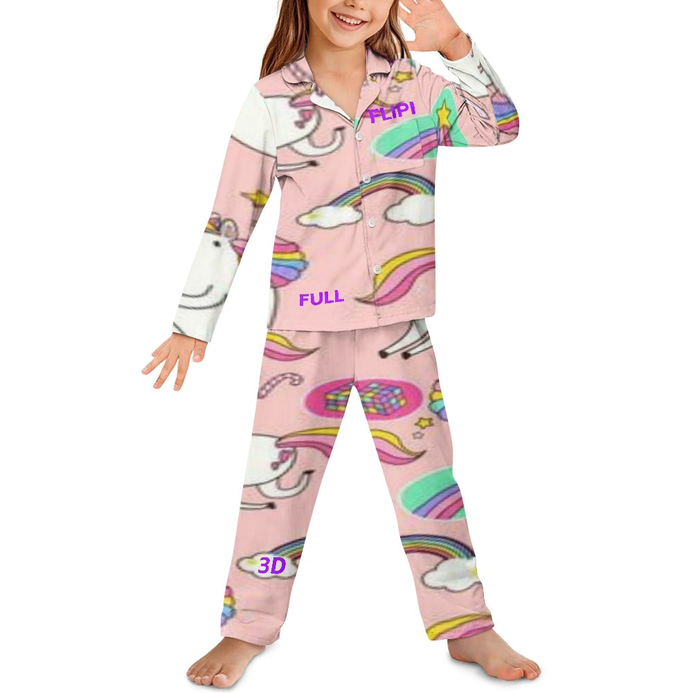 Conjunto de pijama | Manga Larga con Botones para Niños Unisex **FLIPI FULL 3D** | Comodidad Nocturna | Envíos Gratis **FLIPISHOP.COM**