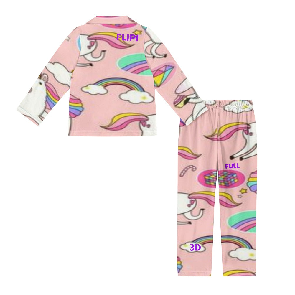 Conjunto de pijama | Manga Larga con Botones para Niños Unisex **FLIPI FULL 3D** | Comodidad Nocturna | Envíos Gratis **FLIPISHOP.COM**