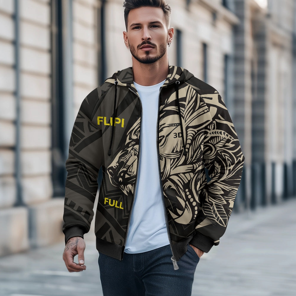 Sudadera Térmica | Capucha y Cremallera para Hombre | Moda **FLIPI FULL 3D** Disfruta - 2025 | Manga Larga, Alta Calidad | Envío Gratis en **FLIPISHOP.COM**