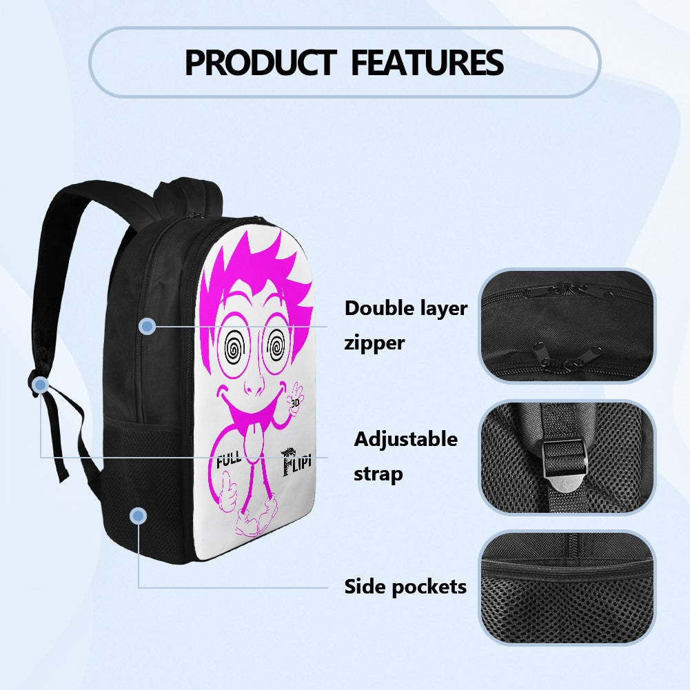 Mochila Escolar - Moda - 2025 **FLIPI FULL 3D** | Universitaria Duradera de Poliéster 600D | Ideal para Ocio y Deportes al Aire Libre | Envío Gratis en **FLIPISHOP.COM**