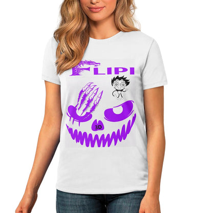 Camiseta Blanca Algodón Personalizadas **FLIPI FULL 3D** | Moda 2025 | Envío Gratis en **FLIPISHOP.COM**