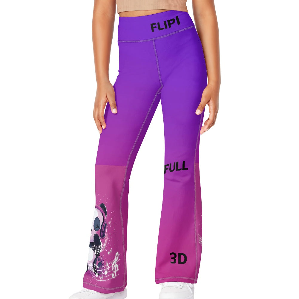 Pantalones de Yoga Acampanados para Niñas | Moda **FLIPI FULL 3D** 2025 | Envío Gratis en **FLIPISHOP.COM**