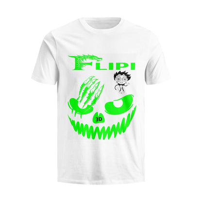 Camiseta Blanca Algodón Personalizadas **FLIPI FULL 3D** | Moda 2025 | Envío Gratis en **FLIPISHOP.COM**