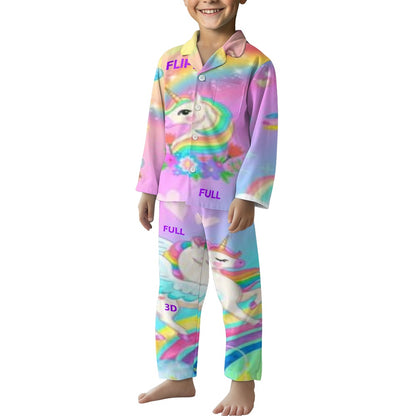 Conjunto de pijama | Manga Larga con Botones para Niños Unisex **FLIPI FULL 3D** | Comodidad Nocturna | Envíos Gratis **FLIPISHOP.COM**