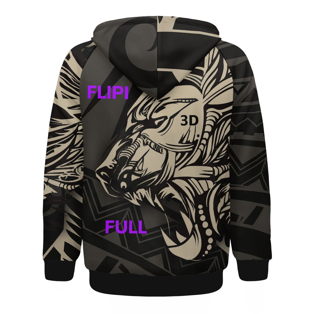 Sudadera Térmica | Capucha y Cremallera para Hombre | Moda **FLIPI FULL 3D** Disfruta - 2025 | Manga Larga, Alta Calidad | Envío Gratis en **FLIPISHOP.COM**