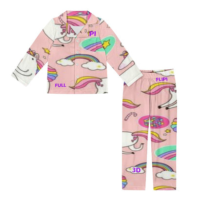 Conjunto de pijama | Manga Larga con Botones para Niños Unisex **FLIPI FULL 3D** | Comodidad Nocturna | Envíos Gratis **FLIPISHOP.COM**