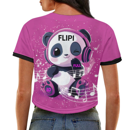 Camiseta Corta de Béisbol para Mujer | Estilo Casual y Confortable **FLIPI FULL 3D** 2025 | Envíos Gratis en **FLIPISHOP.COM**