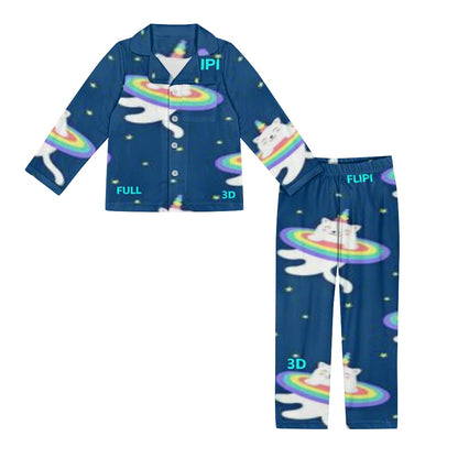 Conjunto de pijama | Manga Larga con Botones para Niños Unisex **FLIPI FULL 3D** | Comodidad Nocturna | Envíos Gratis **FLIPISHOP.COM**