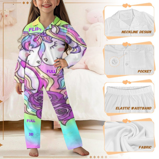 Conjunto de pijama | Manga Larga con Botones para Niños Unisex **FLIPI FULL 3D** | Comodidad Nocturna | Envíos Gratis **FLIPISHOP.COM**