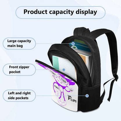 Mochila Escolar - Moda - 2025 **FLIPI FULL 3D** | Universitaria Duradera de Poliéster 600D | Ideal para Ocio y Deportes al Aire Libre | Envío Gratis en **FLIPISHOP.COM**