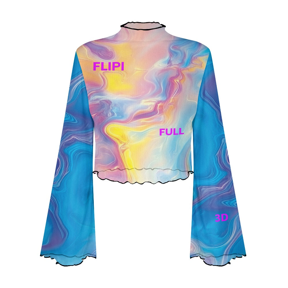 Blusa de Manga Acampanada para Mujer | Moda Elegante **FLIPI FULL 3D** 2025 | Envíos Gratis en **FLIPISHOP.COM**