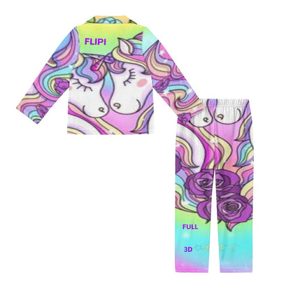 Conjunto de pijama | Manga Larga con Botones para Niños Unisex **FLIPI FULL 3D** | Comodidad Nocturna | Envíos Gratis **FLIPISHOP.COM**