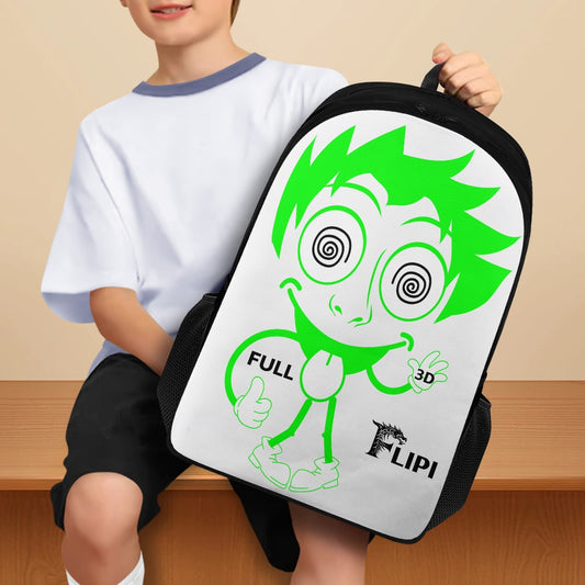 Mochila Escolar - Moda - 2025 **FLIPI FULL 3D** | Universitaria Duradera de Poliéster 600D | Ideal para Ocio y Deportes al Aire Libre | Envío Gratis en **FLIPISHOP.COM**