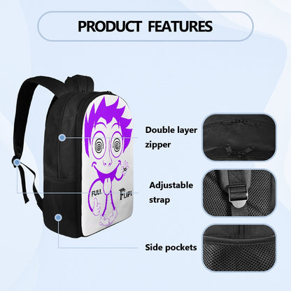 Mochila Escolar - Moda - 2025 **FLIPI FULL 3D** | Universitaria Duradera de Poliéster 600D | Ideal para Ocio y Deportes al Aire Libre | Envío Gratis en **FLIPISHOP.COM**