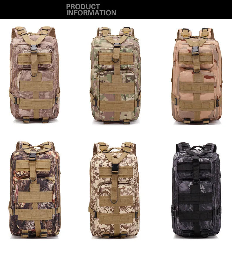 Mochila táctica militar para hombre, bolsa de viaje para acampar de 30 l/50 l, 1000 D, suministros militares para senderismo, deportes, trekking, escalada, bolsa impermeable, Envío 0.00 $.