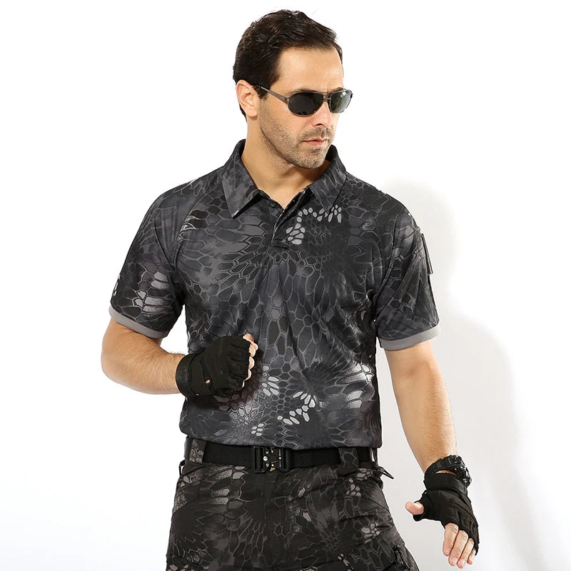 Camiseta táctica de secado rápido de verano para hombre camuflaje al aire libre camisa de ocio manga corta multicam mandrágora negra camisetas de camuflaje equipo