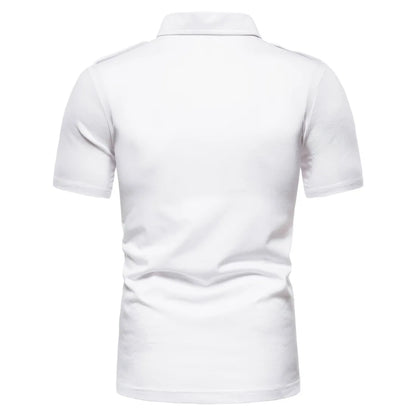 Camisa para hombre, nueva marca, informal, de color sólido, con doble bolsillo, para hombre, polo de entrenamiento de combate tipo cargo, camisetas de verano para hombre