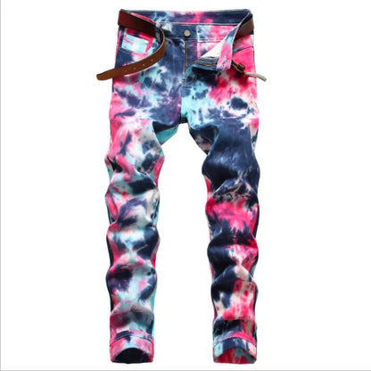 2024 Pantalones Vaqueros de Colores para Hombre | Ajustados, Elásticos y Rectos | Estilo Casual y de Motociclista | Tallas Grandes hasta 42 | Envío Gratis en **FLIPISHOP.COM**