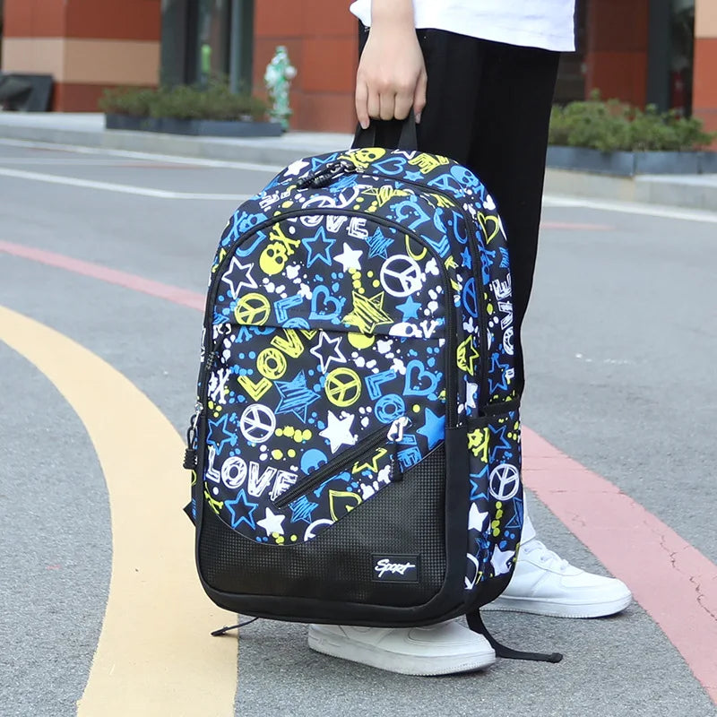 Mochila Escolar de Impresión de Camuflaje para Adolescentes Mochila Ortopédica de Gran Capacidad Niños Niñas Bolsa para Portátil Mochila Mochila