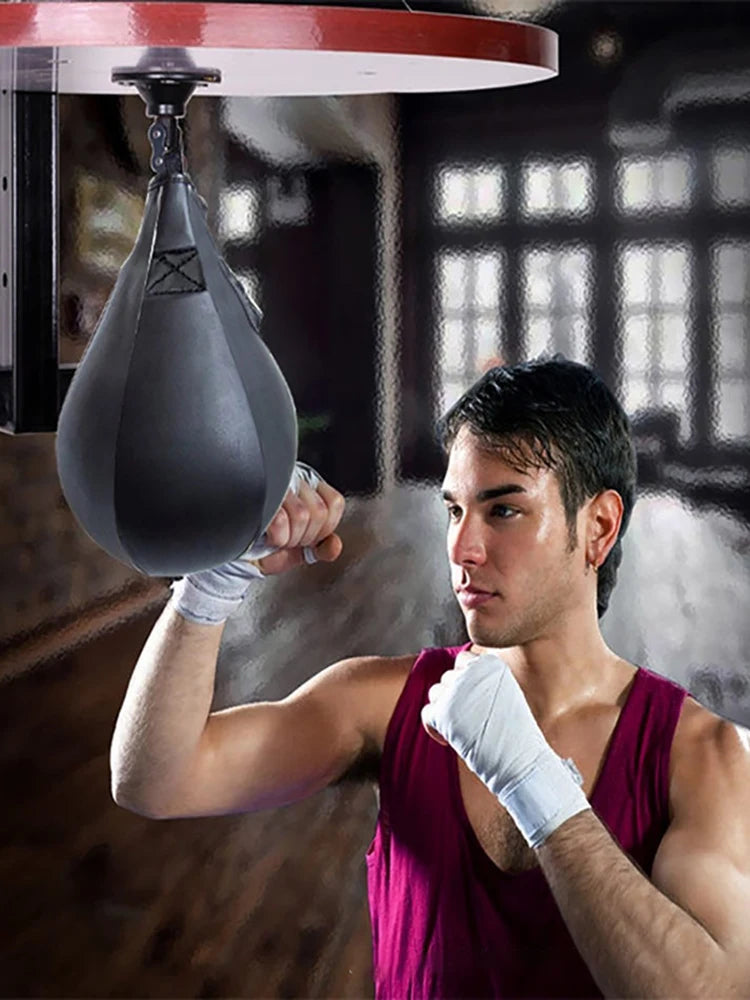 Equipo deportivo, Sacos de arena con forma de pera giratoria para boxeo de velocidad, de cuero sintético, para colgar, para entrenamiento de boxeo, Muay Thai, MMA, Envío 0.00 $.