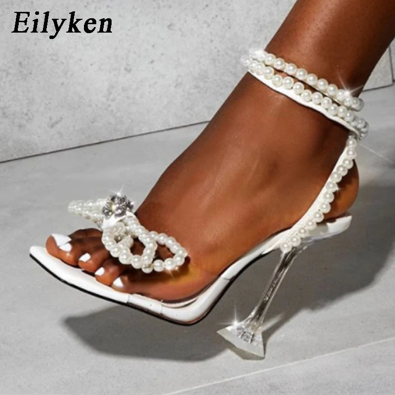 Sandalias Sexys para Mujer Verano 2025 | Tacones Altos de Metacrilato con Cristales | Envíos Gratis En **FLIPISHOP.COM**