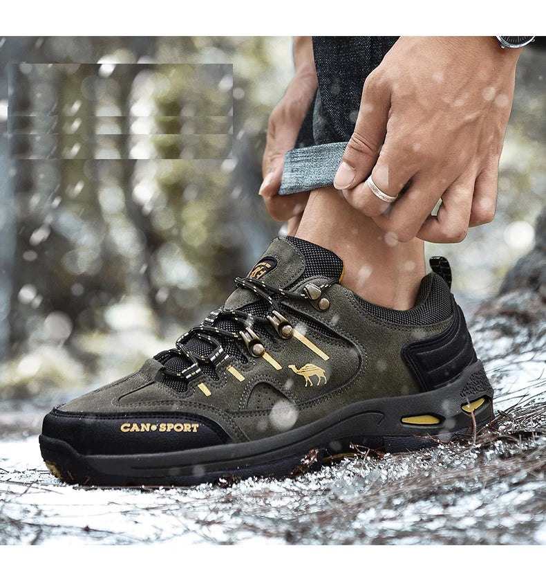 Zapatos de senderismo de alta calidad para hombre, impermeables, de marca para otoño e invierno, para deportes al aire libre, botas de montaña, zapatos de escalada atléticos, Envío 0.00 $.