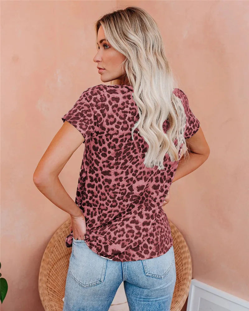 Camisetas de manga corta con estampado de camuflaje para mujer, camisetas deportivas holgadas informales de verano, camiseta de cuello en V a la moda, camiseta de calle para mujer, top tipo pulóver 2XL