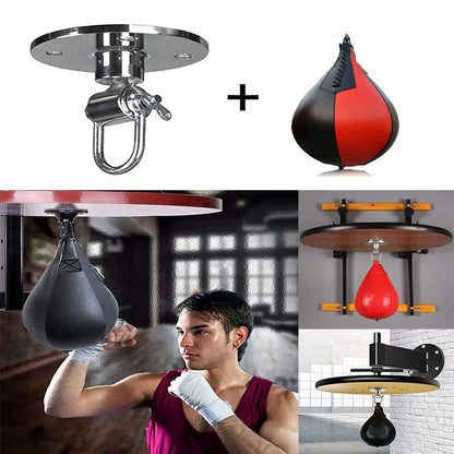 Equipo deportivo, Sacos de arena con forma de pera giratoria para boxeo de velocidad, de cuero sintético, para colgar, para entrenamiento de boxeo, Muay Thai, MMA, Envío 0.00 $.