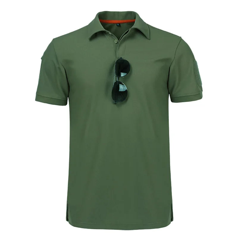 Camisa polo verano-2024-táctico fuerza aérea casual militar ejército camisa corta polos para hombre camisa polo