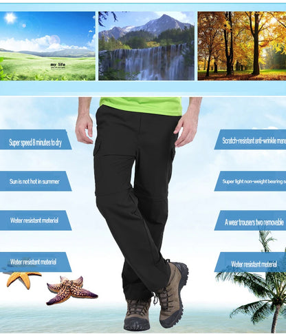 Pantalones de Senderismo Extraíbles de Secado Rápido para Hombre | Pantalones Transpirables y Impermeables para Deportes al Aire Libre | Envío Gratis en **FLIPISHOP.COM**