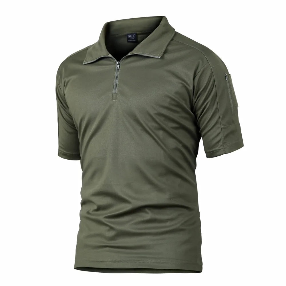 Camisa táctica de manga corta para hombres y mujeres, de camuflaje, para caza y pesca, ropa deportiva para exteriores, para acampar, de secado rápido, para verano