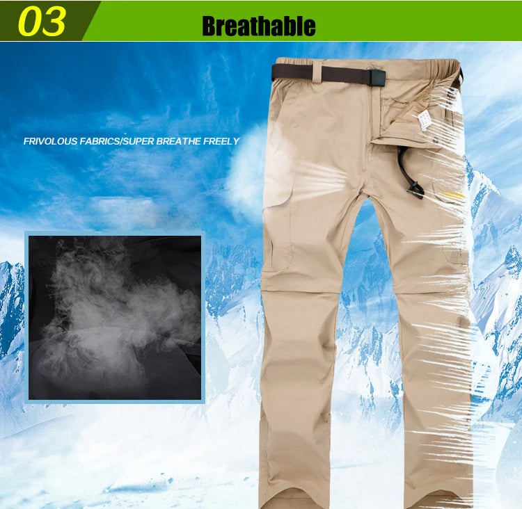 Pantalones de Senderismo Extraíbles de Secado Rápido para Hombre | Pantalones Transpirables y Impermeables para Deportes al Aire Libre | Envío Gratis en **FLIPISHOP.COM**