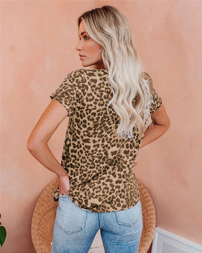 Camisetas de manga corta con estampado de camuflaje para mujer, camisetas deportivas holgadas informales de verano, camiseta de cuello en V a la moda, camiseta de calle para mujer, top tipo pulóver 2XL