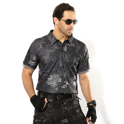 Camiseta táctica de secado rápido de verano para hombre camuflaje al aire libre camisa de ocio manga corta multicam mandrágora negra camisetas de camuflaje equipo