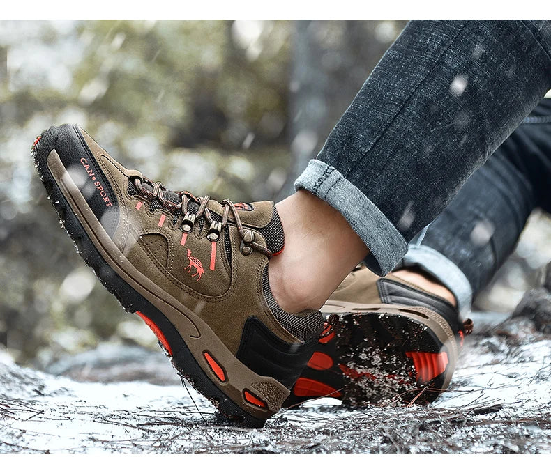 Zapatos de senderismo de alta calidad para hombre, impermeables, de marca para otoño e invierno, para deportes al aire libre, botas de montaña, zapatos de escalada atléticos, Envío 0.00 $.